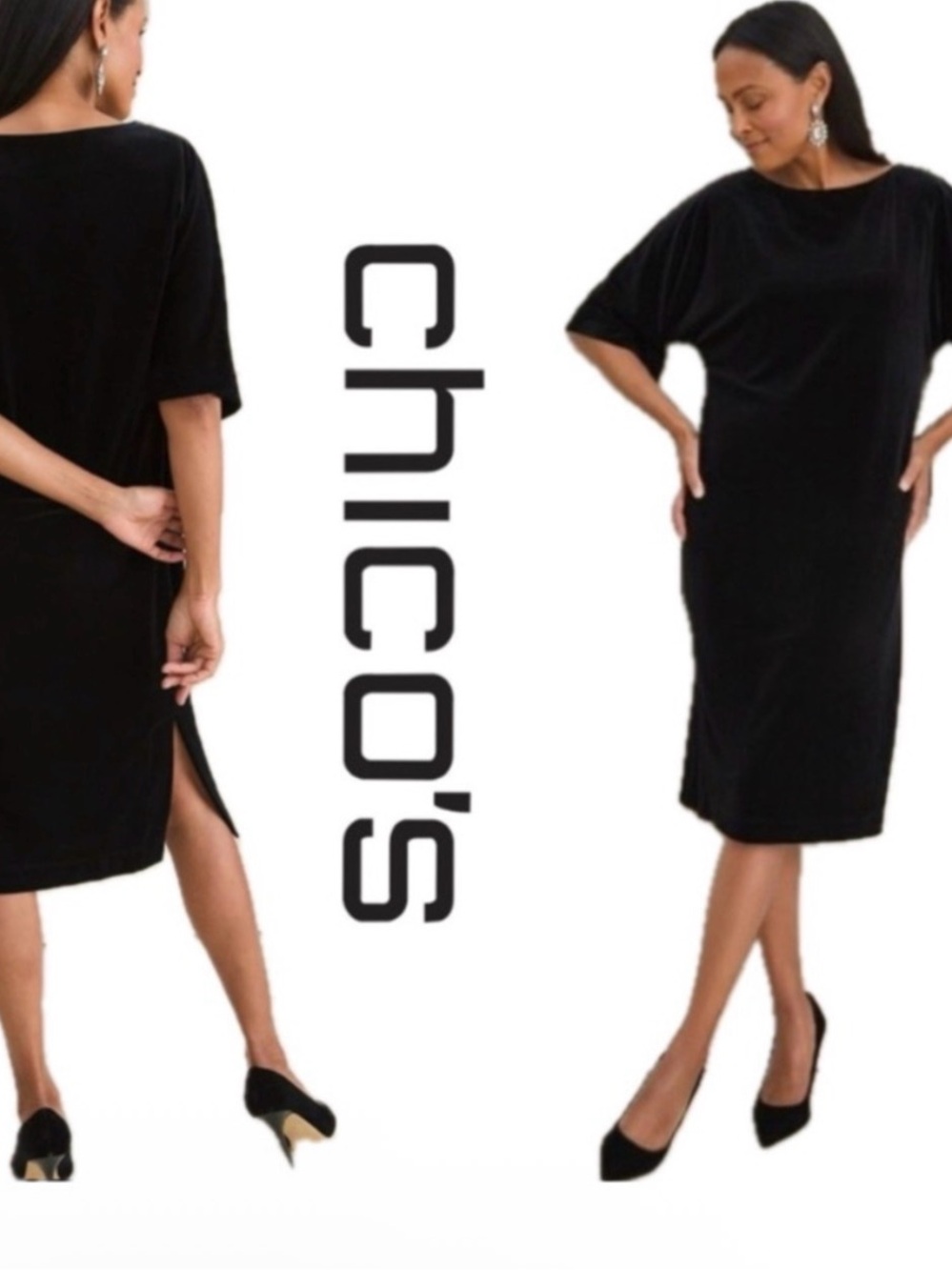 Chico's Black Relaxed MIDI DRESS
VELVET KIMONO DRESS SOLID
TRAVELERS BLACK